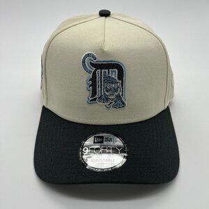 Detroit Tigers Hat Cap Snapback A Frame Adult One Size Beige New Era MLB NWT